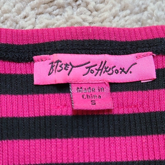 Betsey Johnson long sleeve striped top size sm - Picture 4 of 5